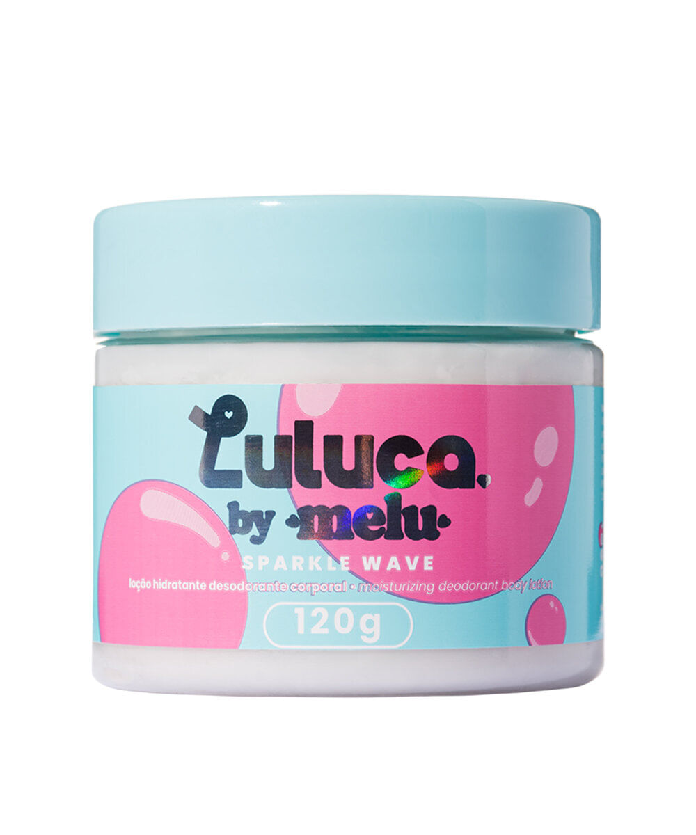 loção hidratante desodorante corporal luluca by melu sparkle wave bubble girl