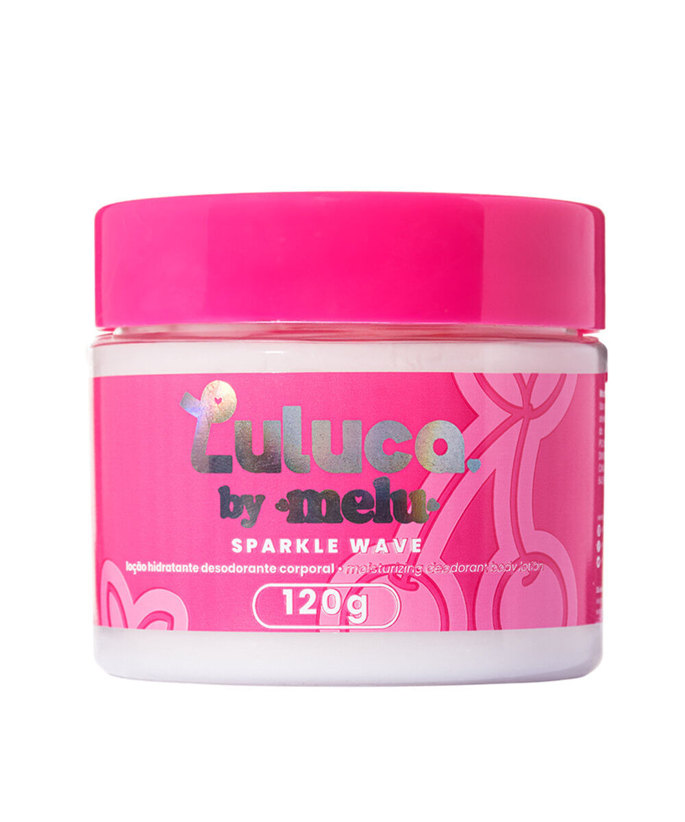 loção hidratante desodorante corporal luluca by melu sparkle wave wild cherry