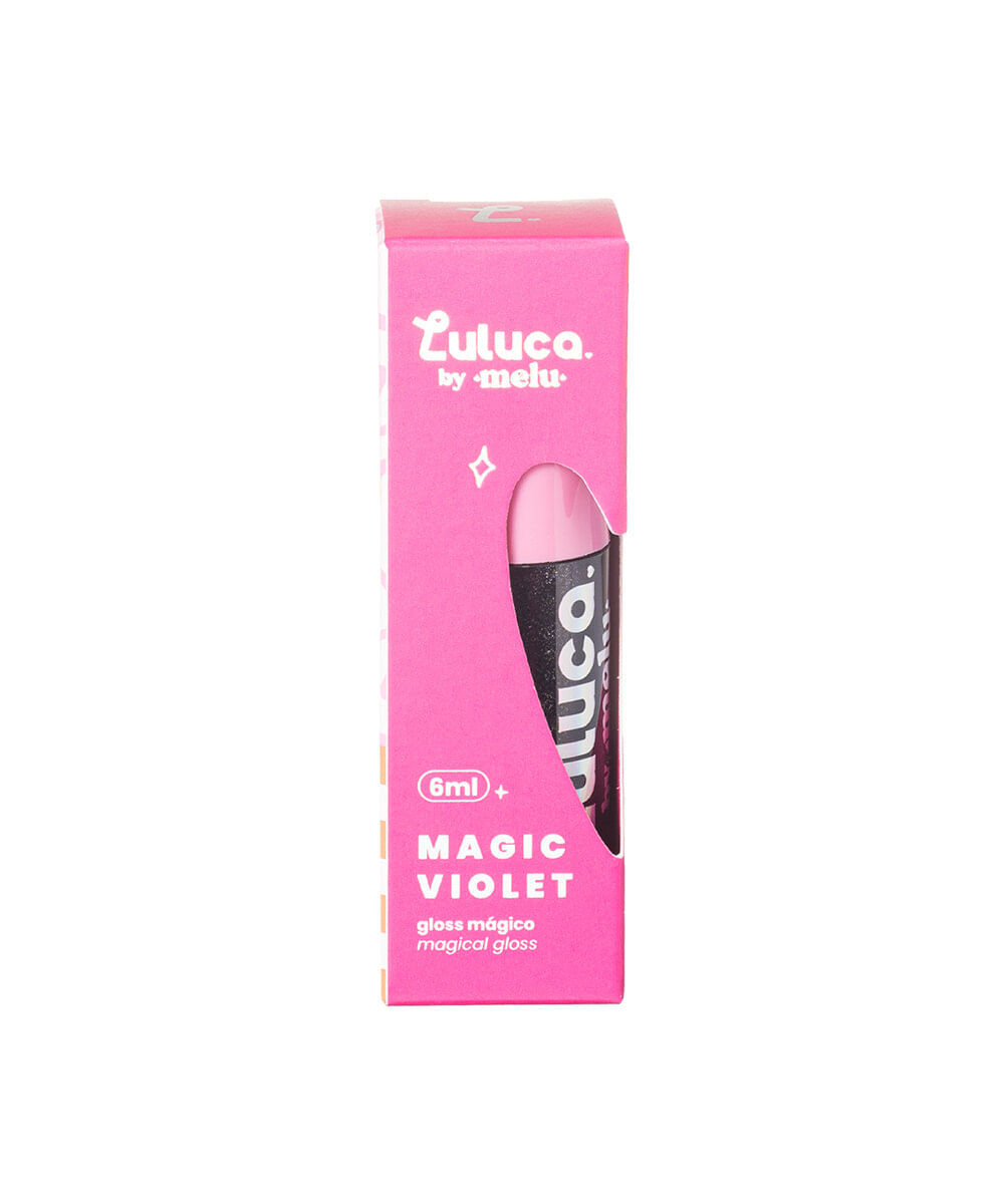 gloss labial luluca by melu mágico magic violet