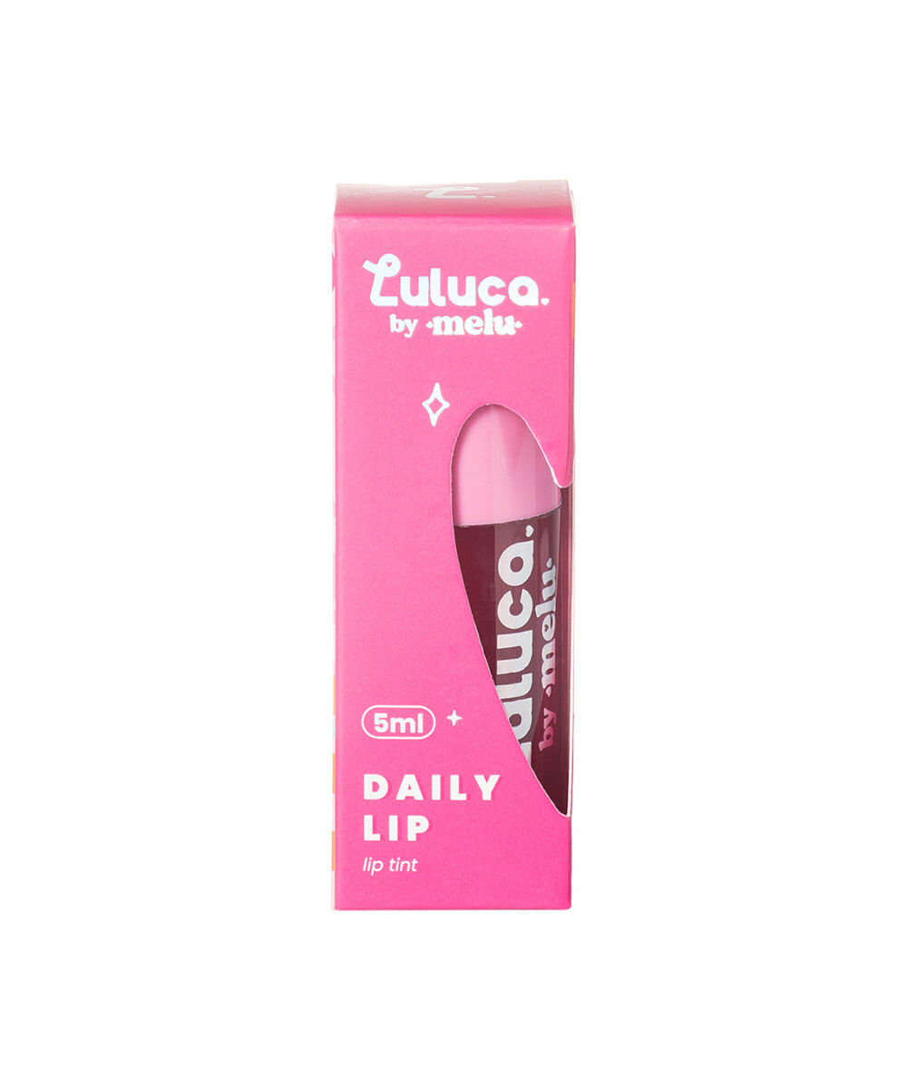 gloss labial luluca by melu daily lip tint red rush