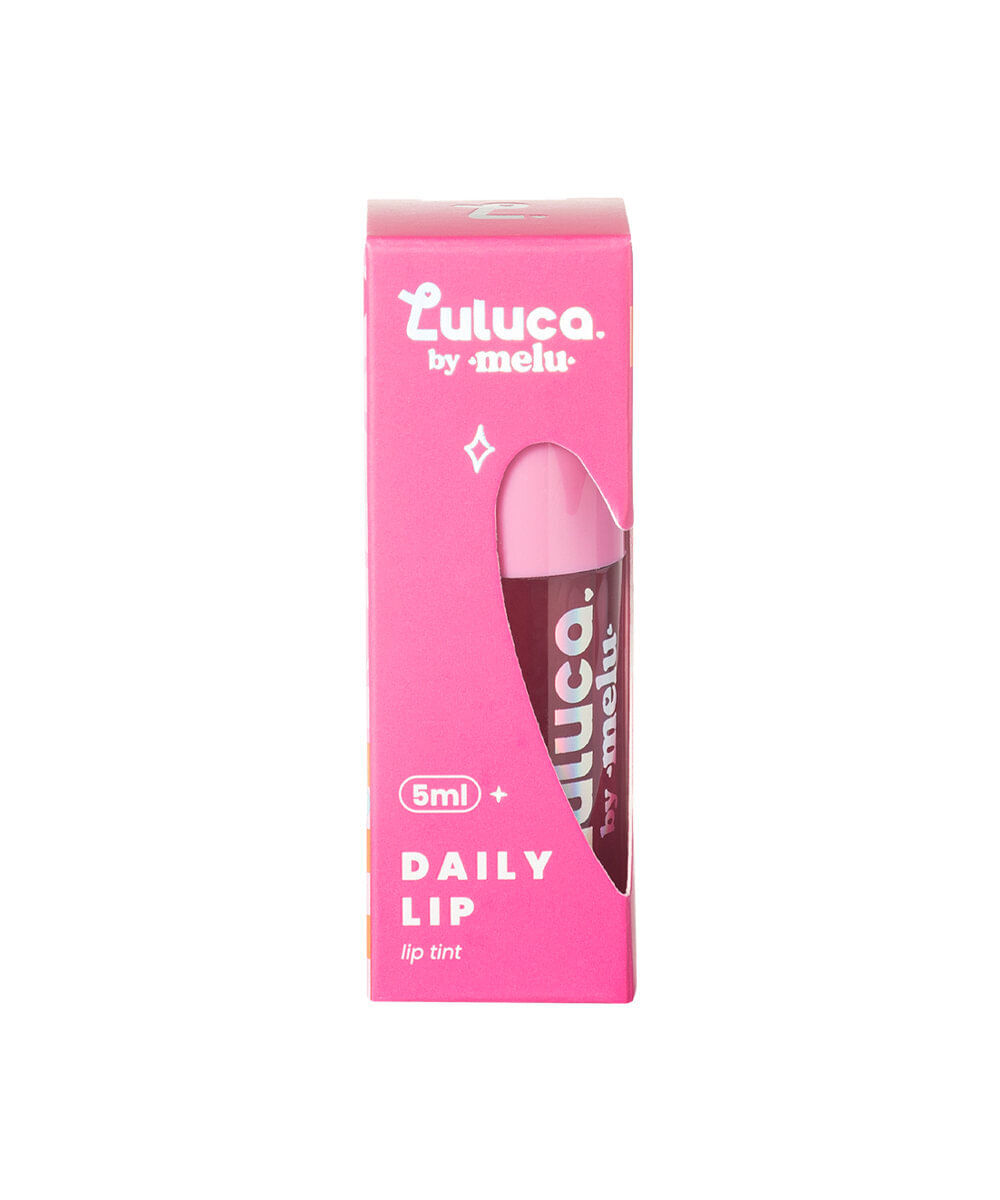 gloss labial luluca by melu daily lip tint coral heat