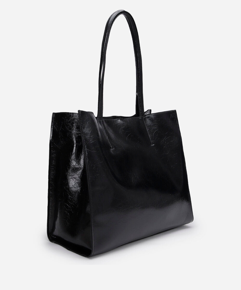 bolsa shopper texturizada mindset preta