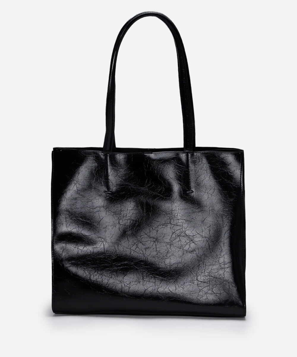 bolsa shopper texturizada mindset preta