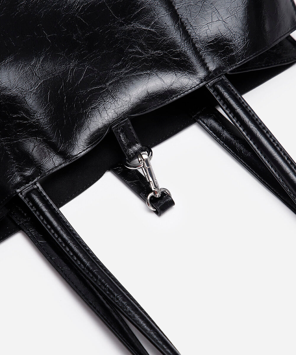 bolsa shopper texturizada mindset preta