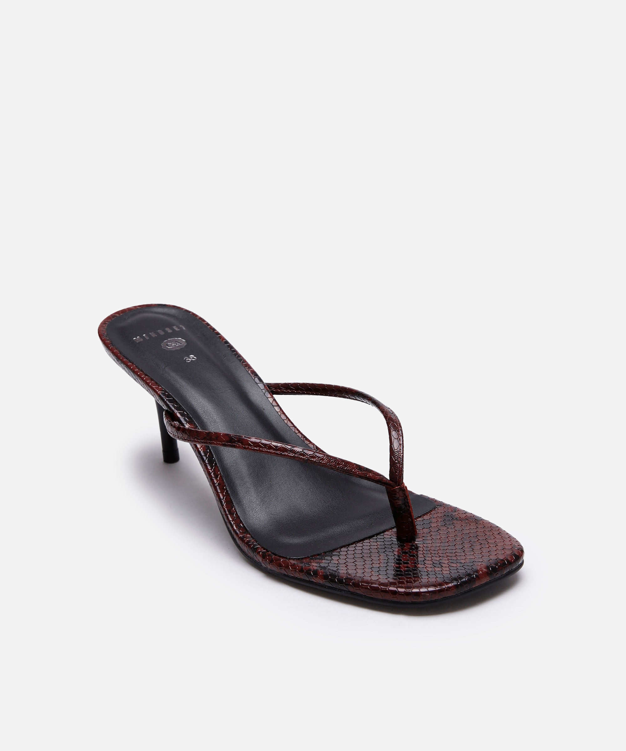 tamanco animal print bico quadrado mindset vinho