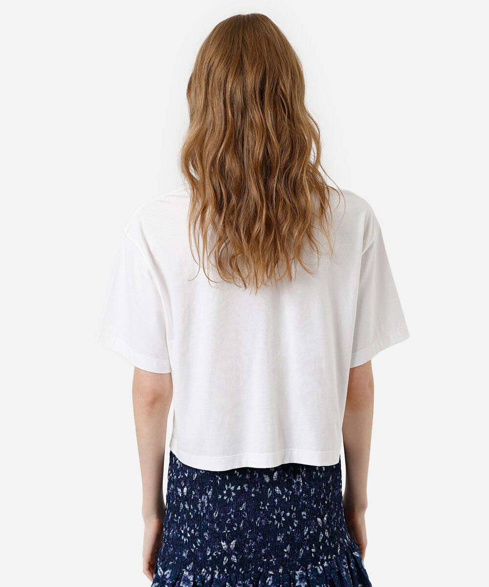 camiseta box feminina de algodão estampada oversized off white