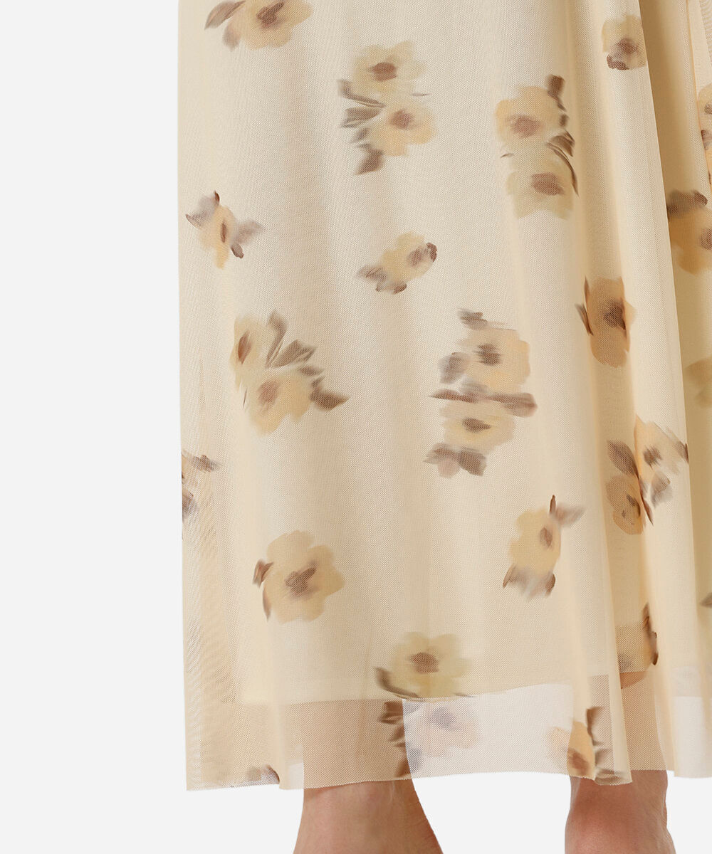 vestido longo alça fina feminino de tule floral colorido