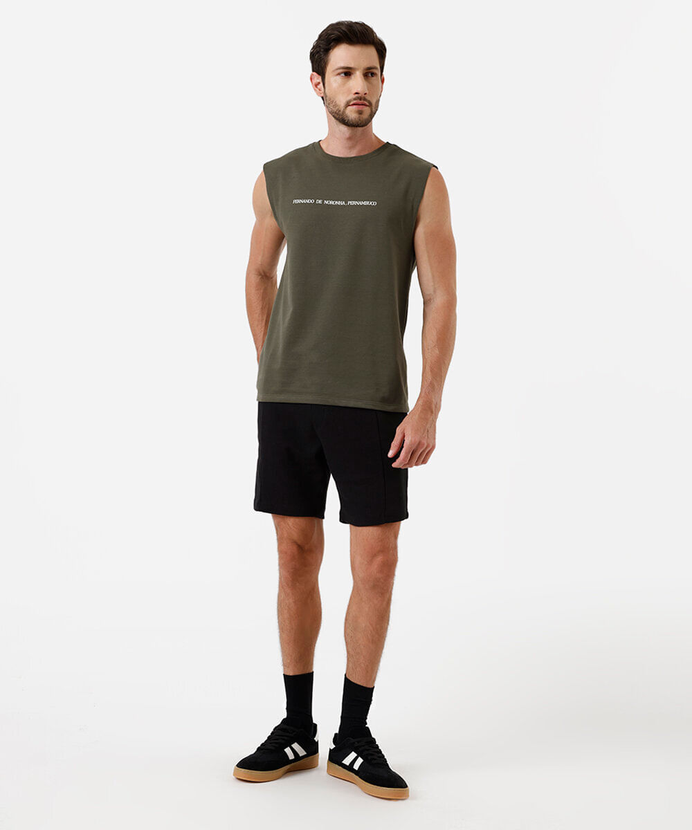 regata machão masculina estampada verde