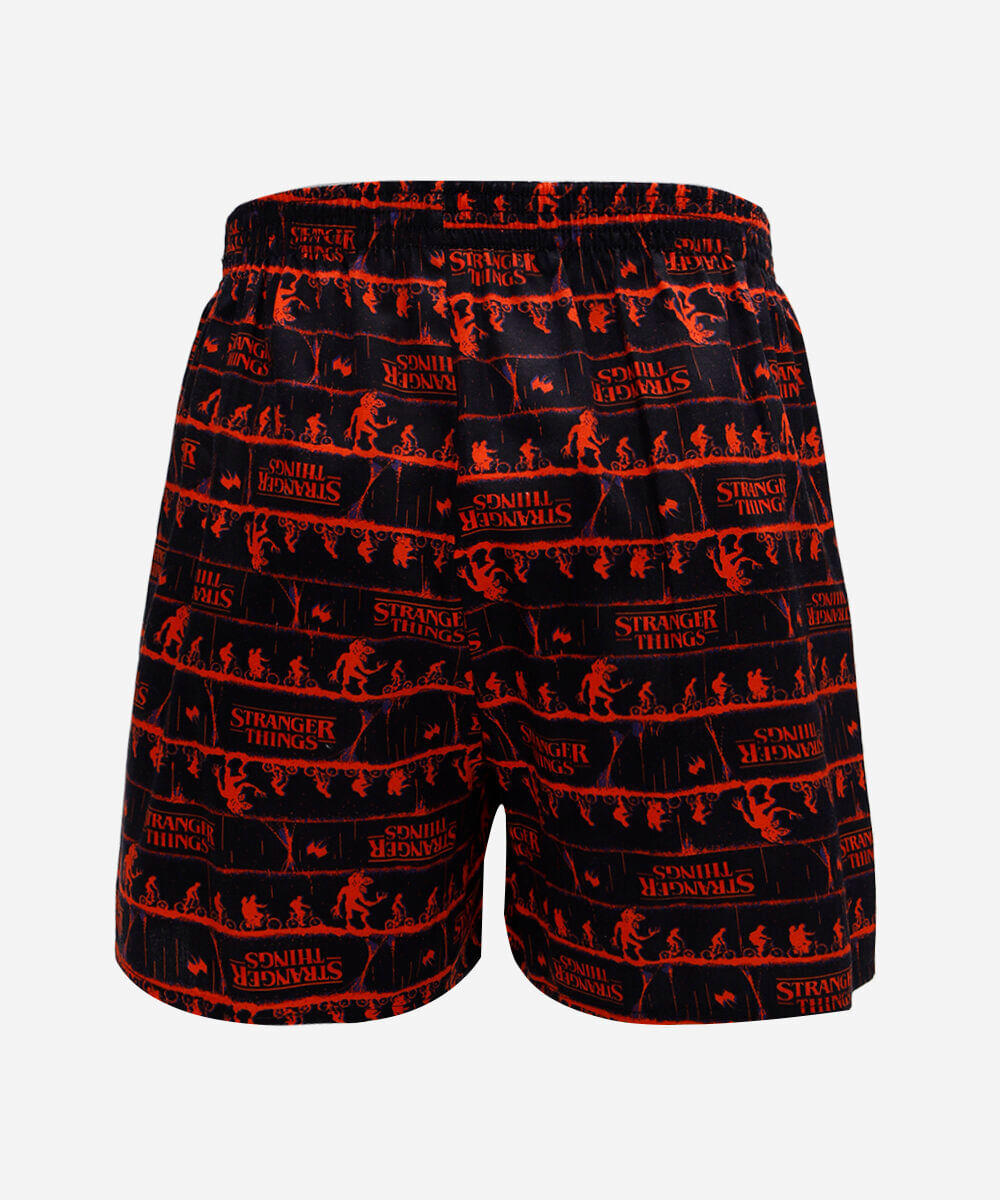 samba canção masculina em algodão stranger things colorido