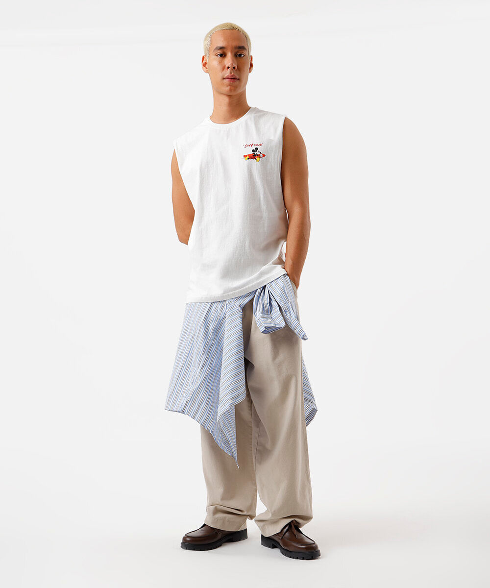 regata machão relaxed fit em algodão do Mickey off white