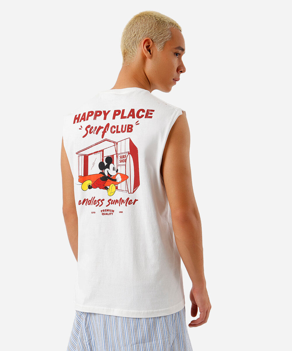 regata machão relaxed fit em algodão do Mickey off white