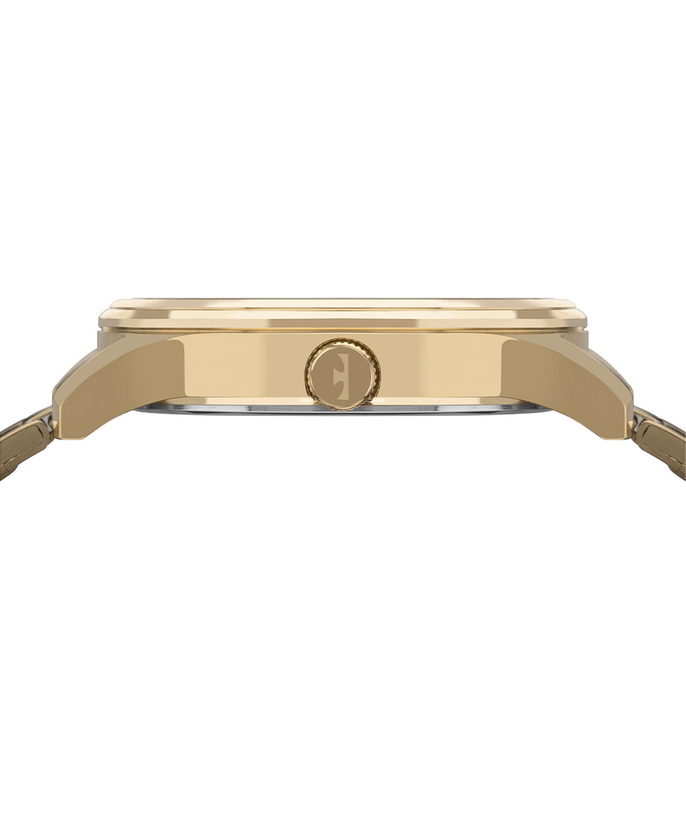 relógio masculino technos analógico calendário 2115uce 1p dourado