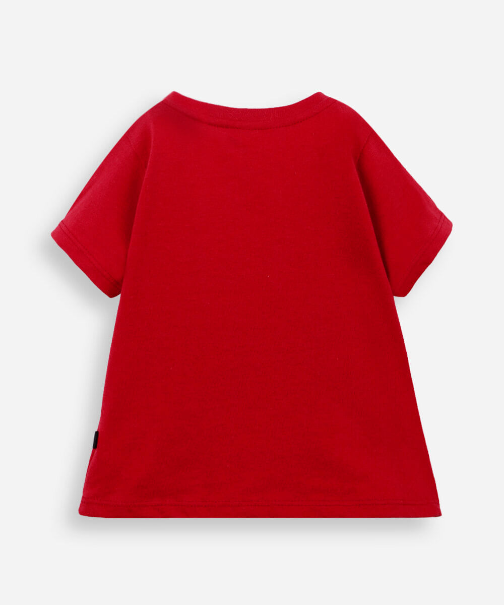 camiseta infantil de algodão minnie vermelho