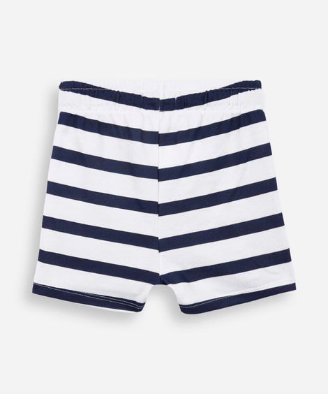 kit de 2 bermudas infantis de algodão azul