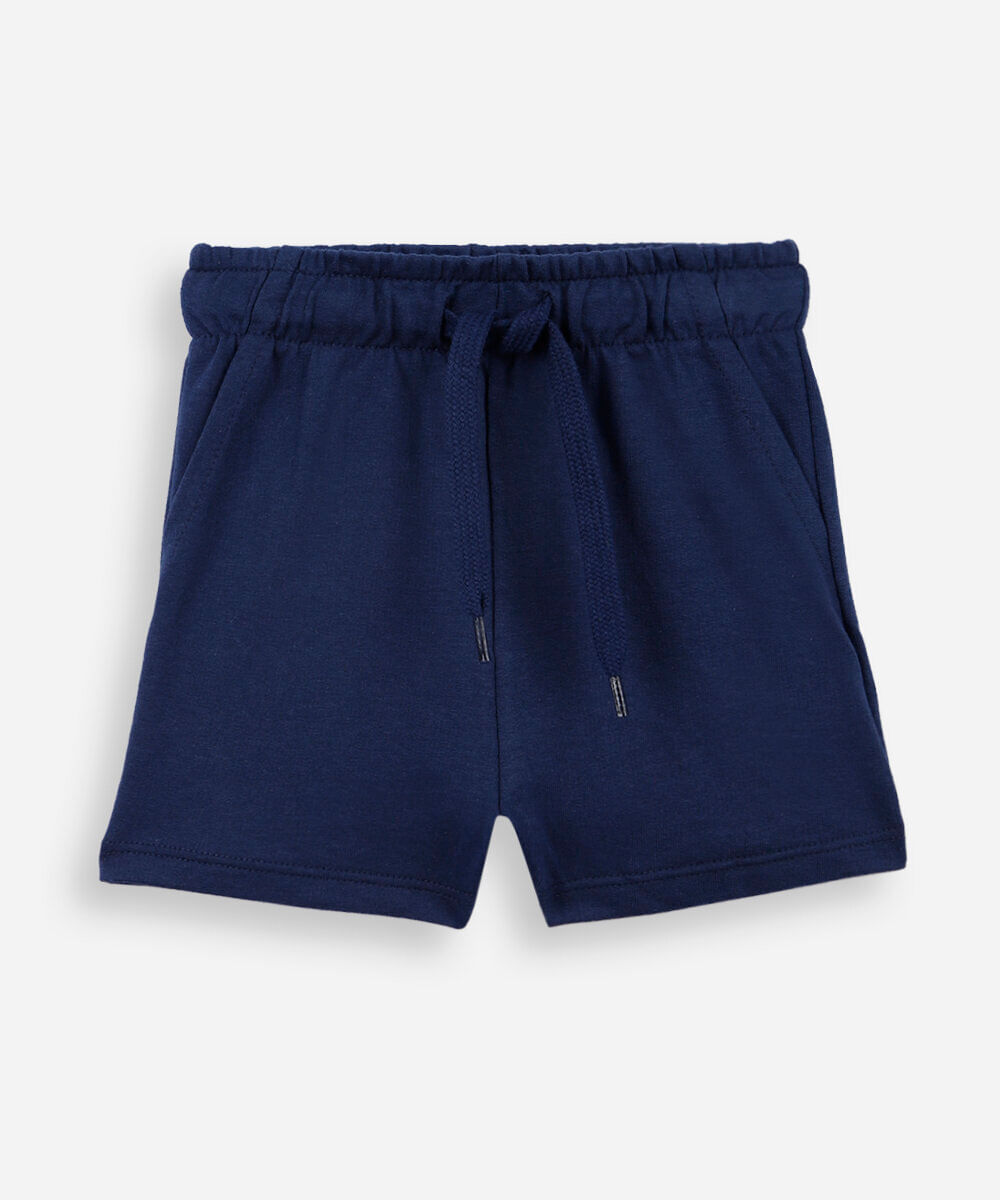 kit de 2 bermudas infantis de algodão azul