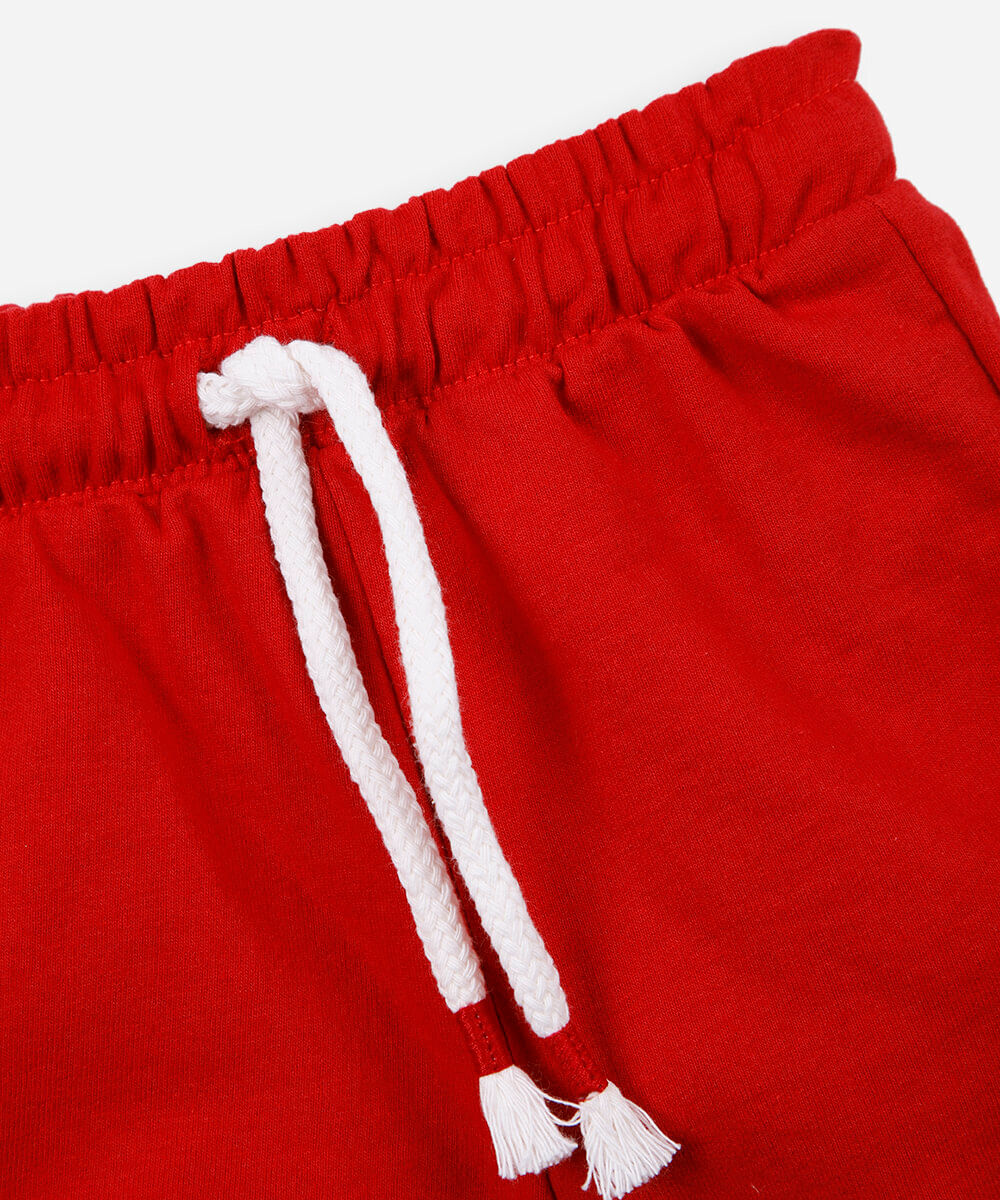 conjunto infantil de algodão listrado vermelho
