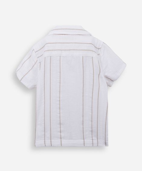 camisa infantil de algodão manga curta branco