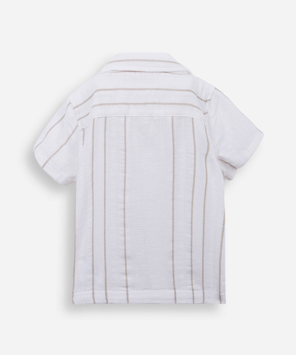 camisa infantil de algodão manga curta branco