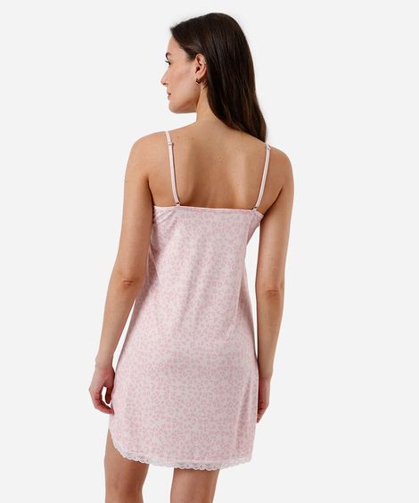 camisola alça fina feminina animal print rosa