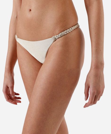 biquíni calcinha tanga feminino acetinado bege