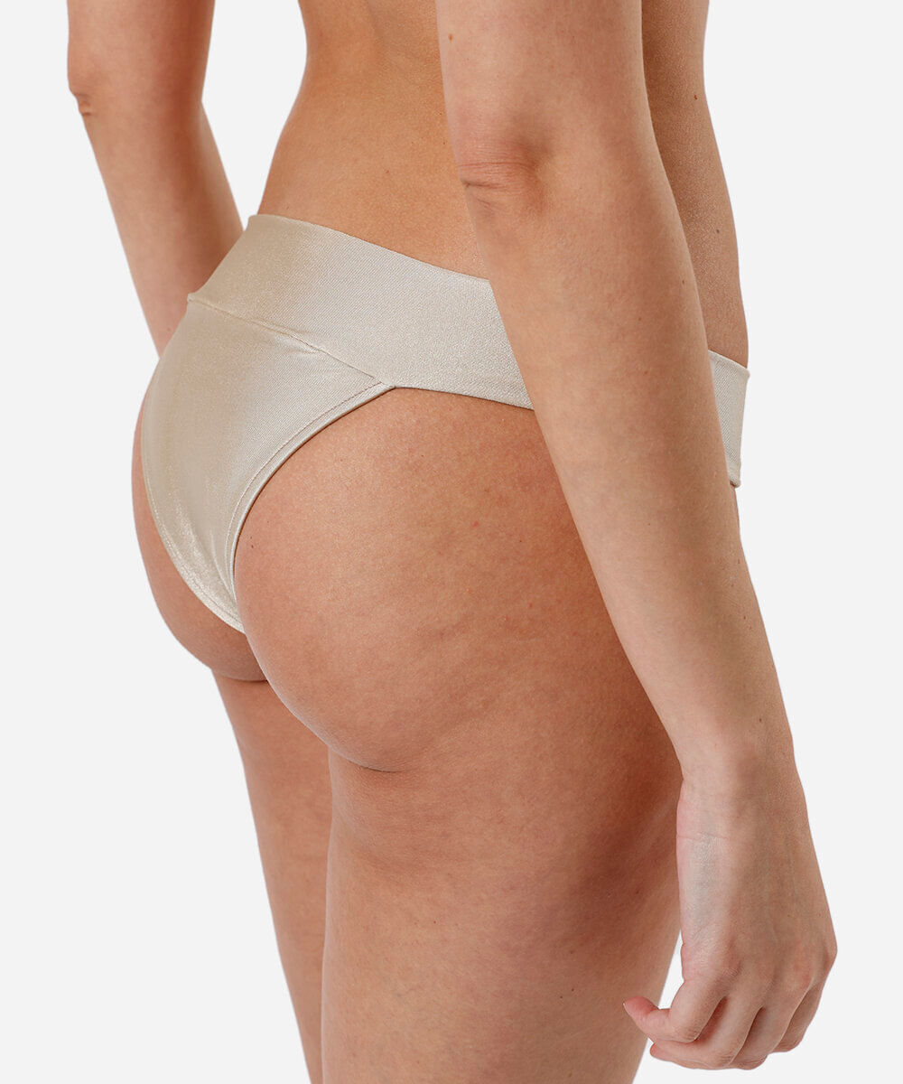 biquíni calcinha tanga feminino acetinado bege