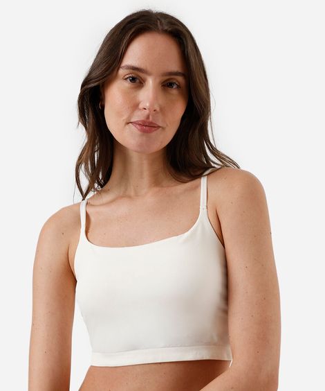 top de pijama feminino avulso sem costura off white