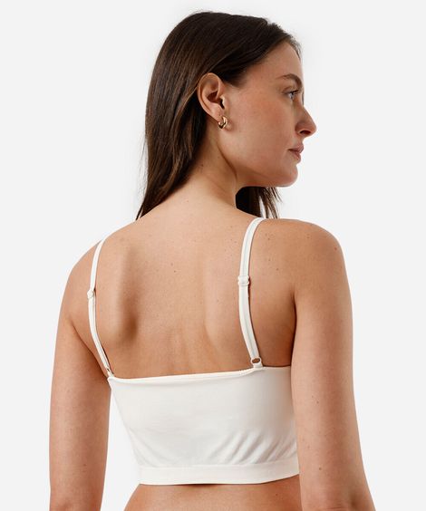 top de pijama feminino avulso sem costura off white