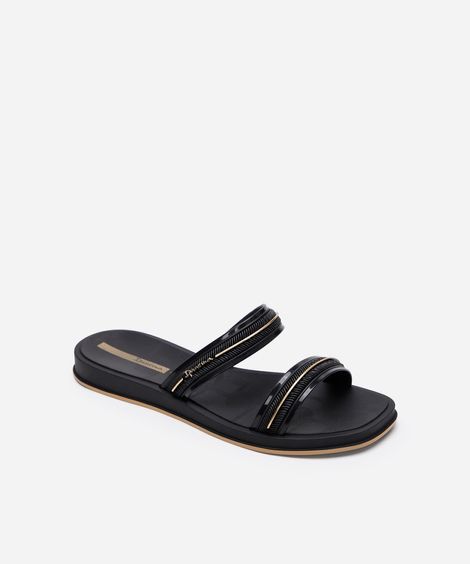 chinelo slide ipanema glow preto