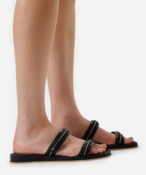 chinelo slide ipanema glow preto