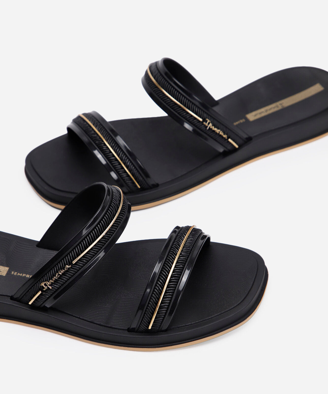 chinelo slide ipanema glow preto