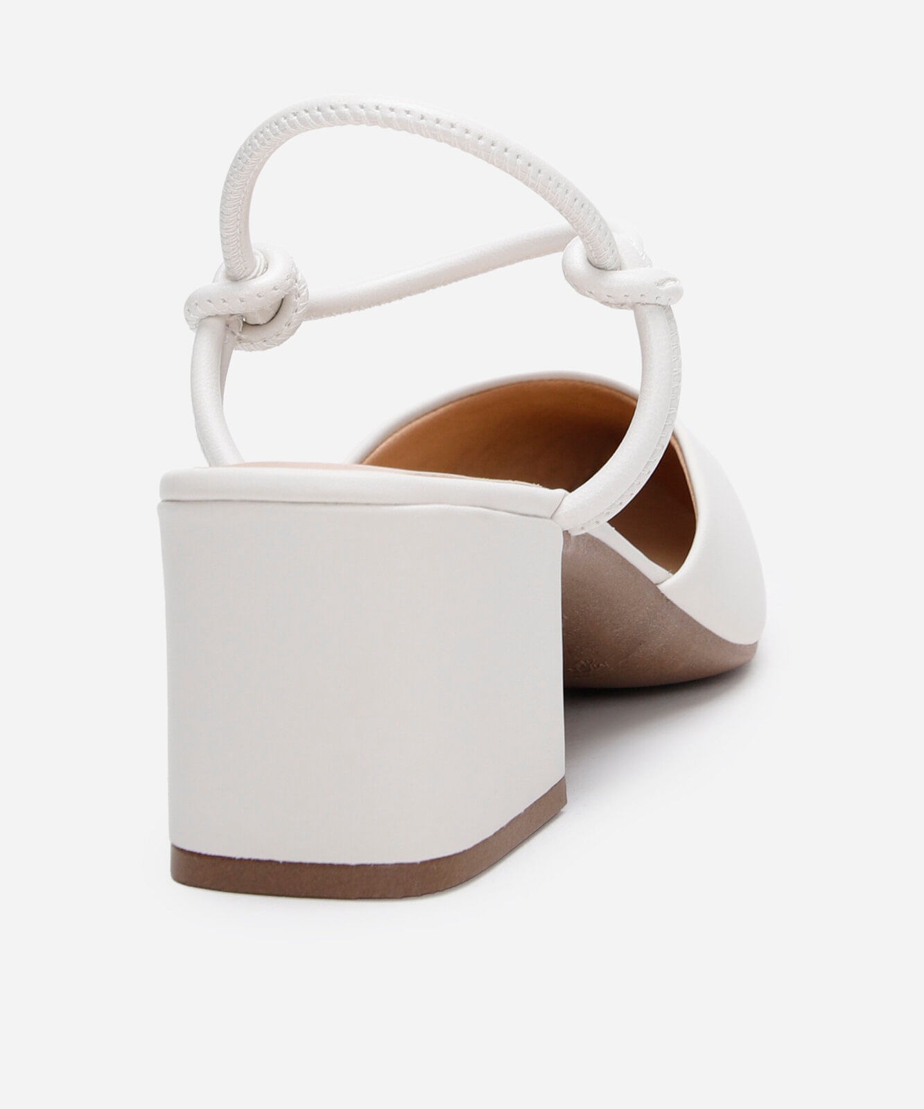 scarpin bico fino salto grosso oneself off white