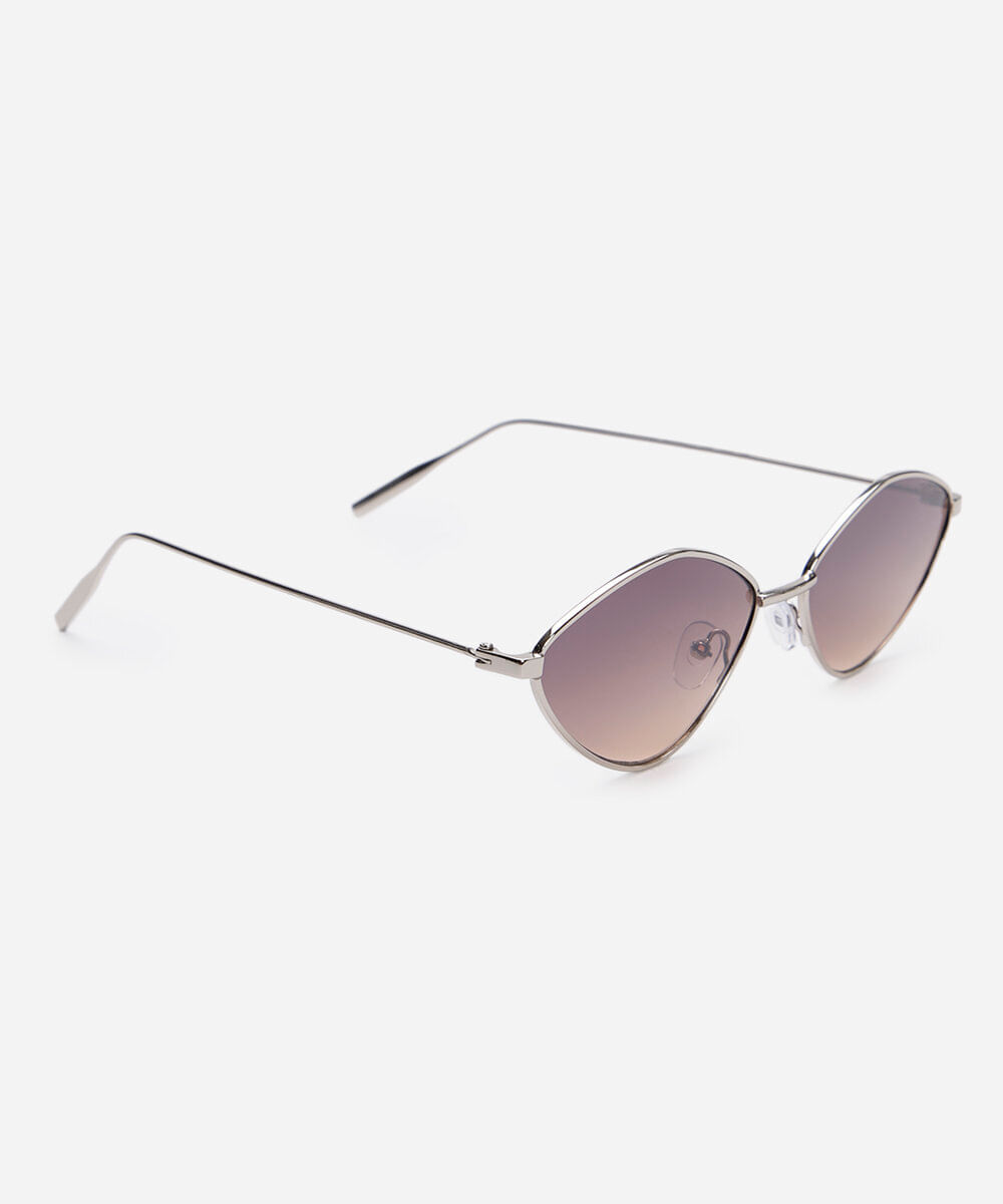 óculos de sol oval triton prateado
