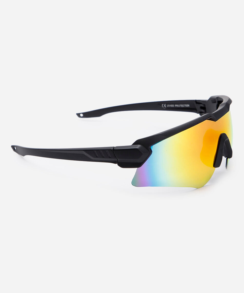 óculos de sol esportivo unissex preto