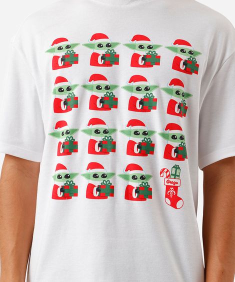 camiseta relaxed masculina manga curta star wars off white