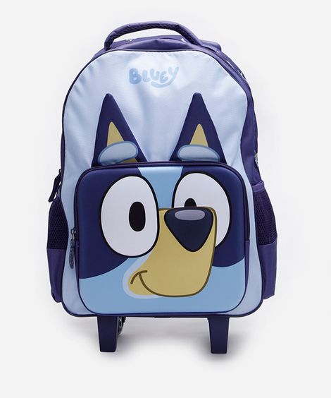 mochila infantil de rodinha bluey azul