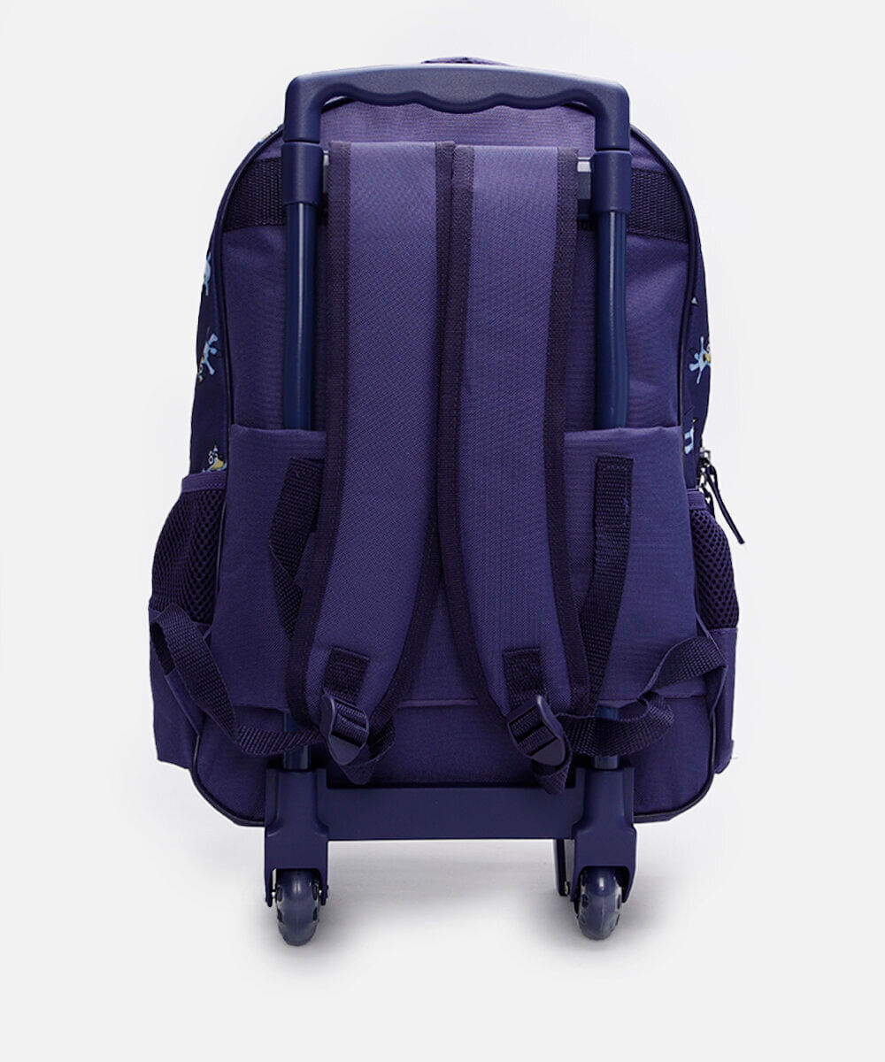 mochila infantil de rodinha bluey azul