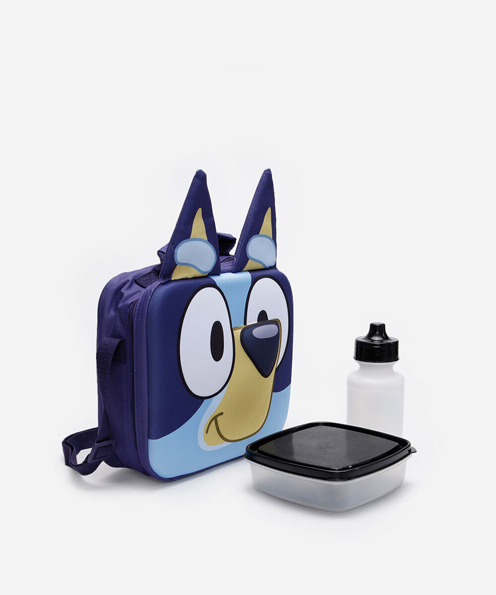 lancheira infantil bluey azul