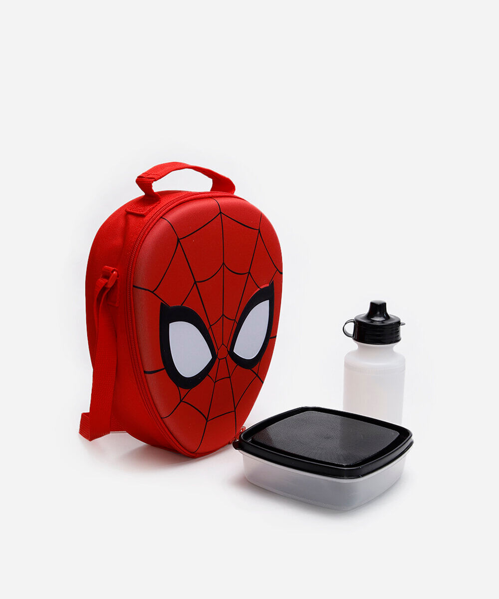 lancheira infantil homem aranha vermelha
