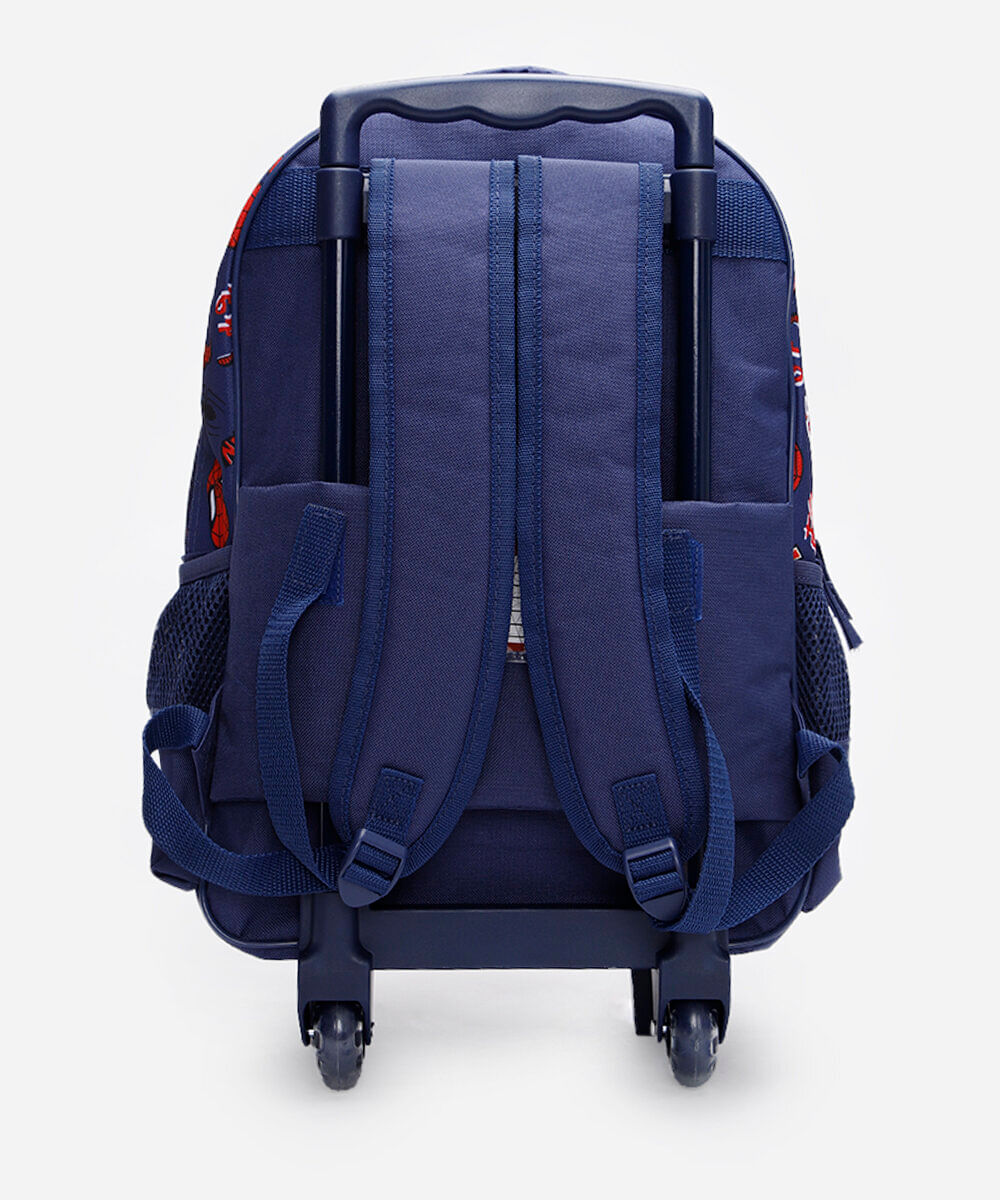 mochila infantil de rodinha homem aranha azul