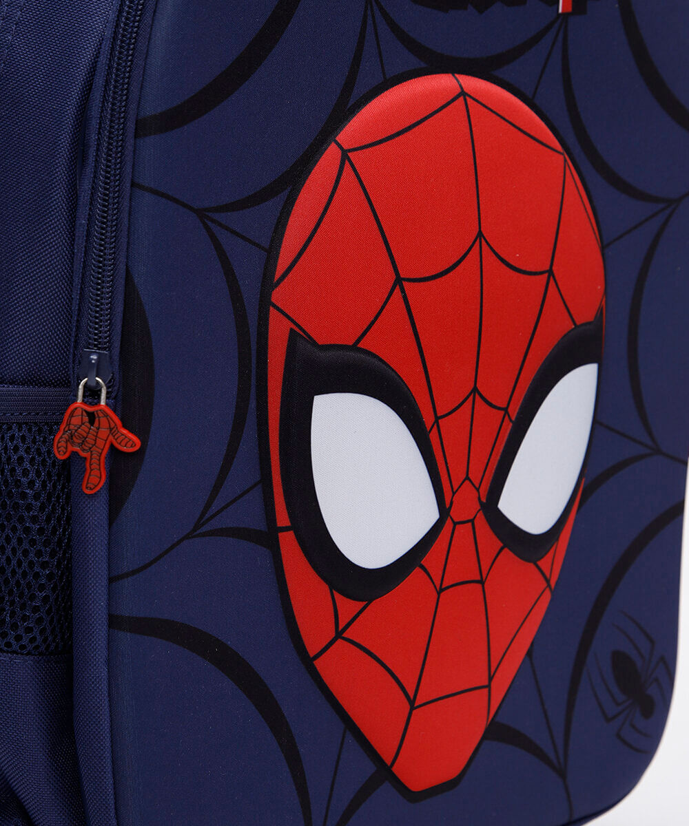 mochila infantil de rodinha homem aranha azul