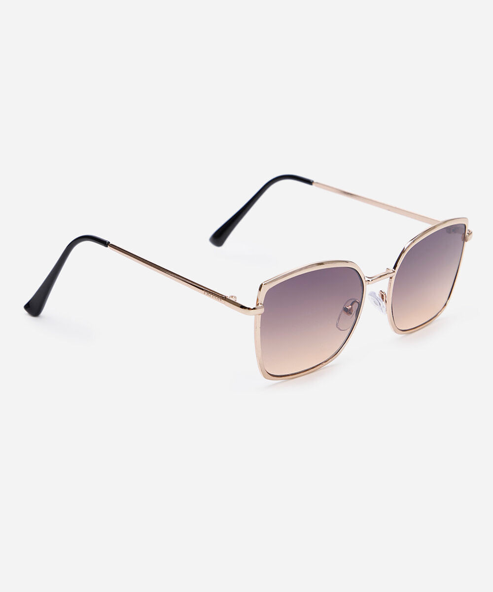 óculos de sol quadrado triton dourado