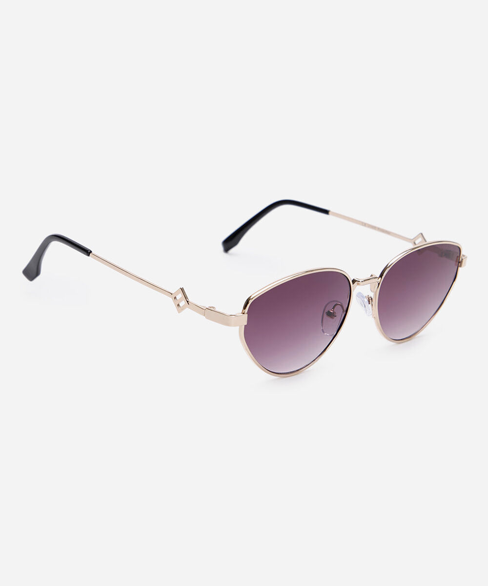 óculos de sol oval triton dourado