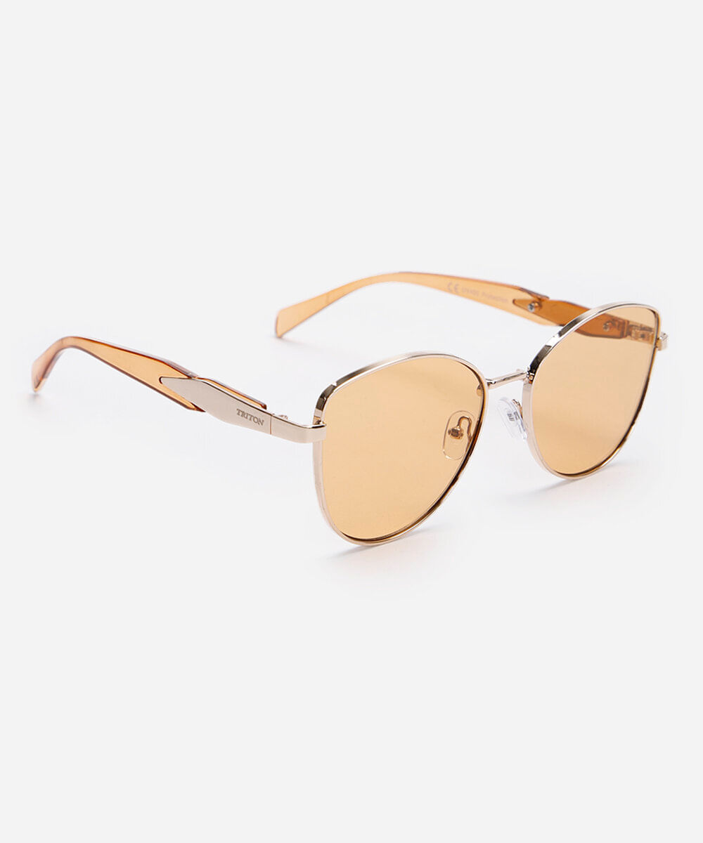 óculos de sol oval triton prateado