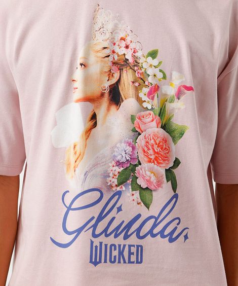 camiseta masculina manga curta glinda rosa
