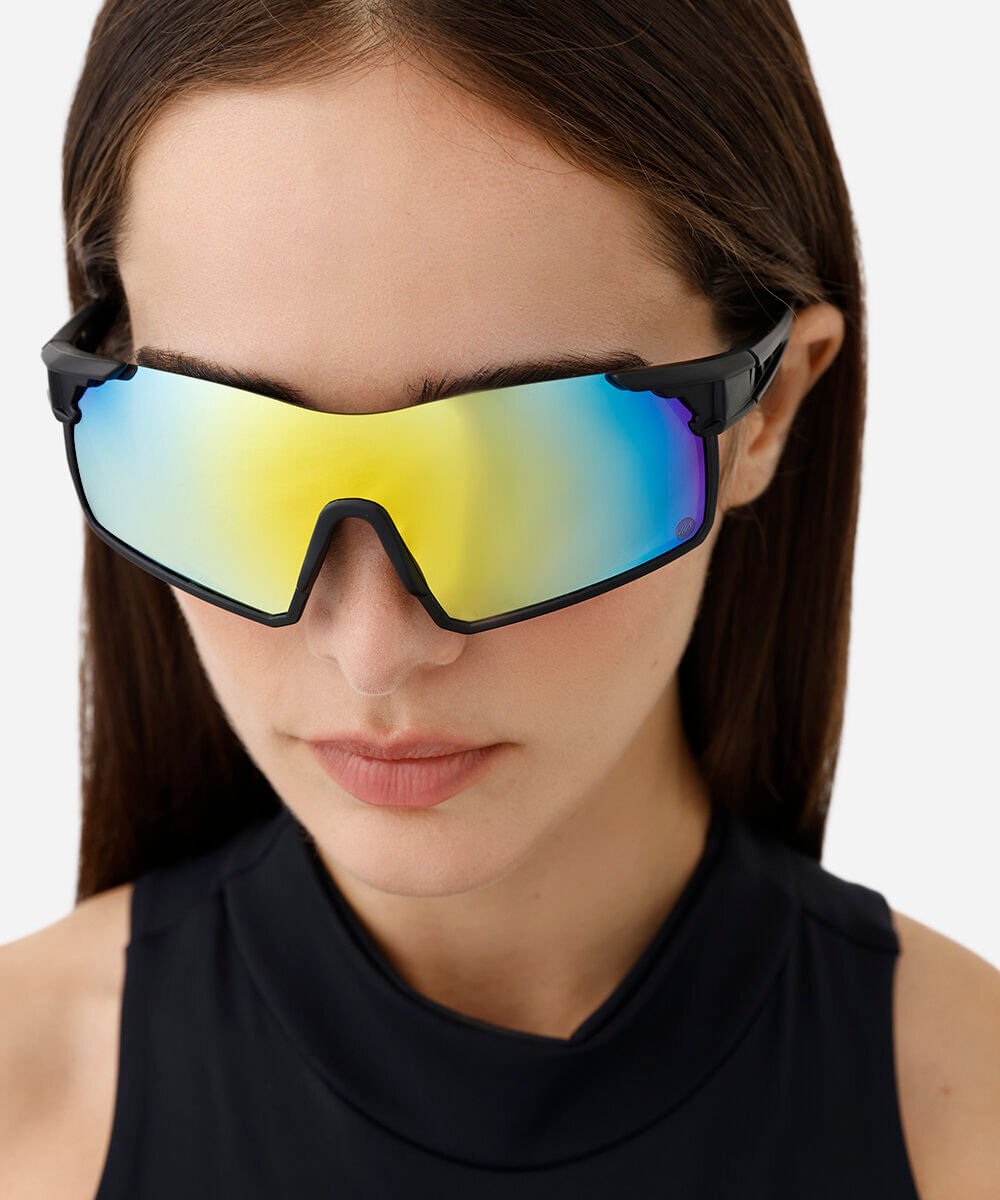 óculos de sol esportivo unissex preto