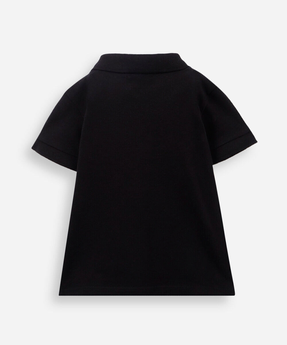 polo infantil de algodão hot wheels preto