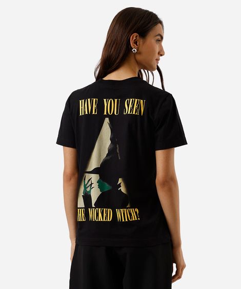 camiseta feminina elphaba wicked preta