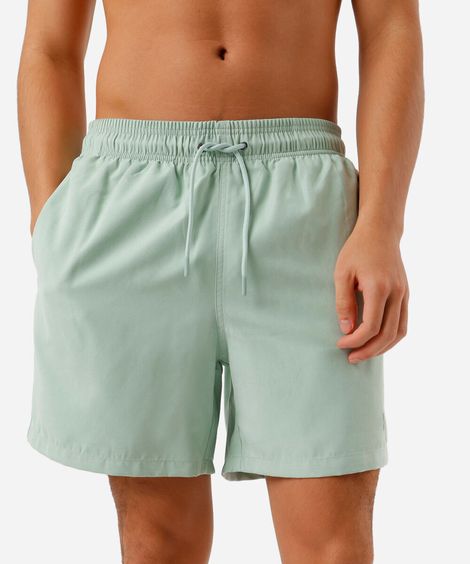 bermuda masculina em suede com bolsos elástico e cordão verde