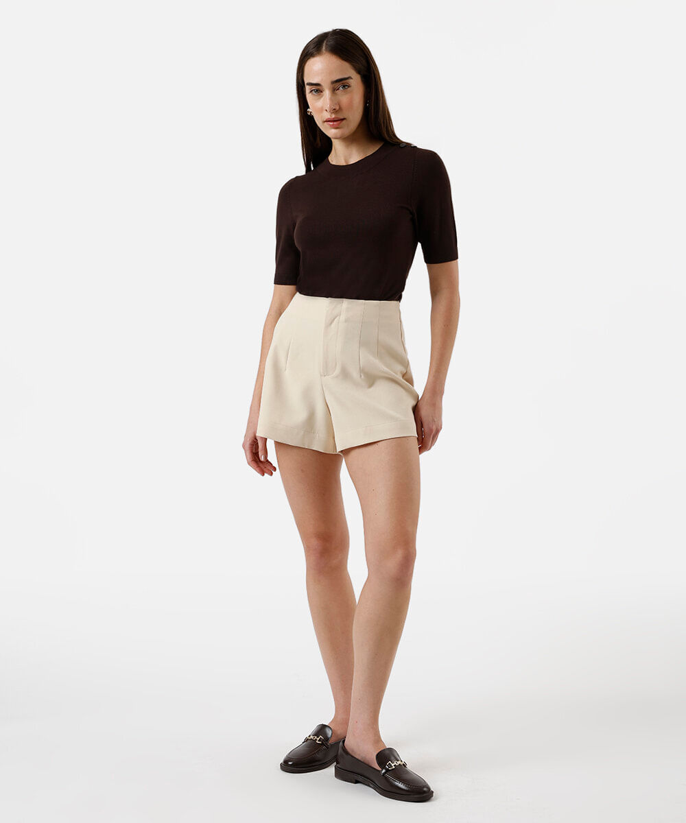 blusa feminina de tricot marrom