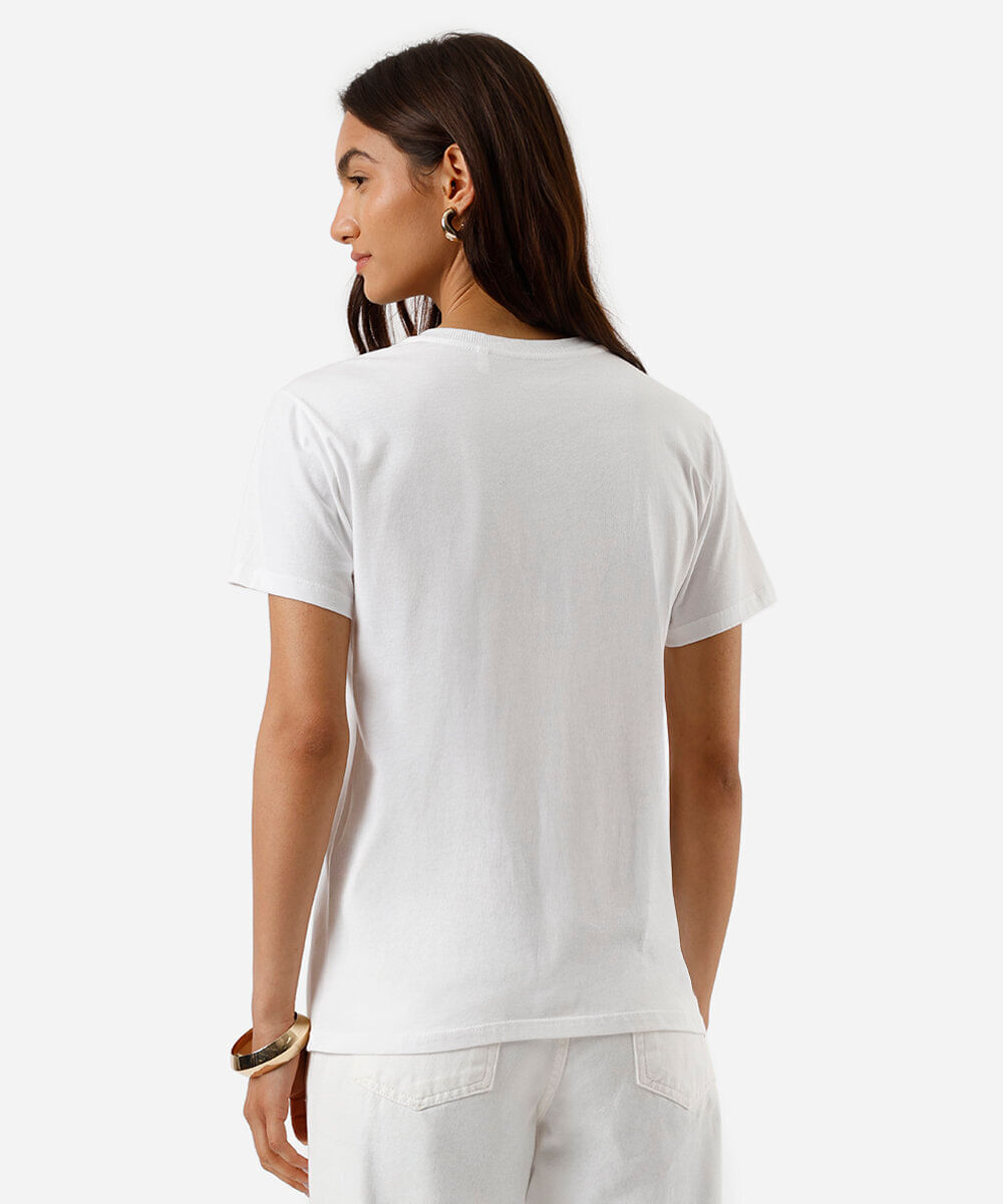 camiseta feminina snoopy off white